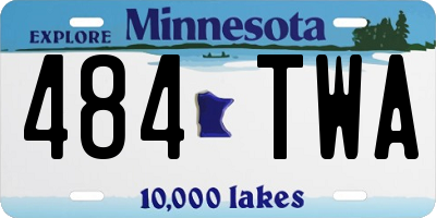 MN license plate 484TWA