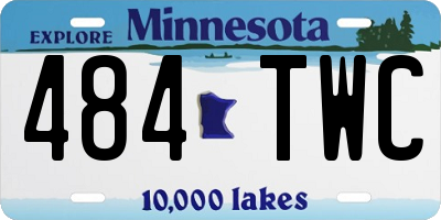 MN license plate 484TWC