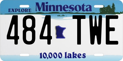 MN license plate 484TWE