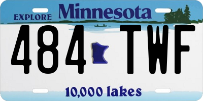 MN license plate 484TWF