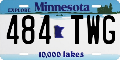 MN license plate 484TWG