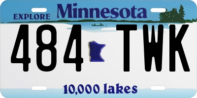 MN license plate 484TWK