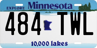 MN license plate 484TWL
