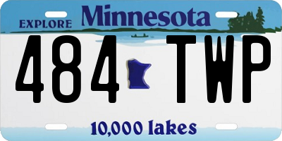 MN license plate 484TWP