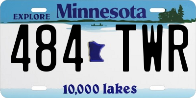 MN license plate 484TWR