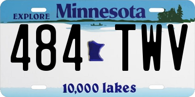 MN license plate 484TWV