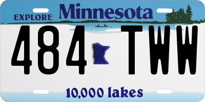 MN license plate 484TWW