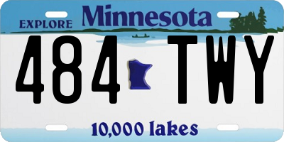 MN license plate 484TWY
