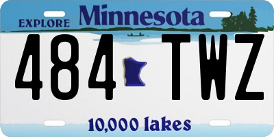 MN license plate 484TWZ