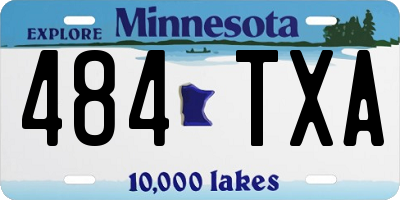 MN license plate 484TXA