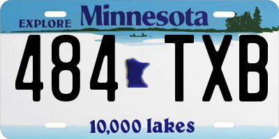 MN license plate 484TXB