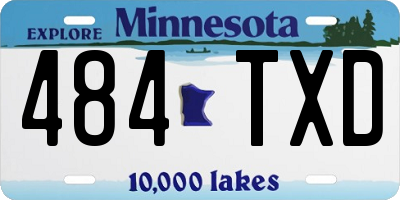 MN license plate 484TXD