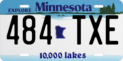 MN license plate 484TXE