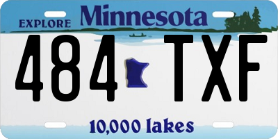 MN license plate 484TXF