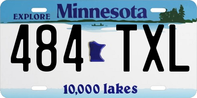 MN license plate 484TXL