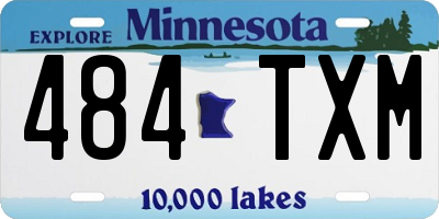 MN license plate 484TXM