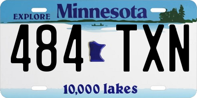 MN license plate 484TXN