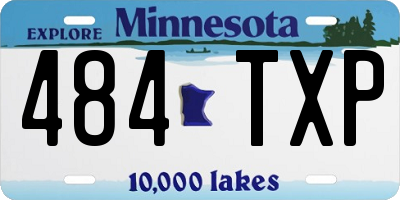 MN license plate 484TXP