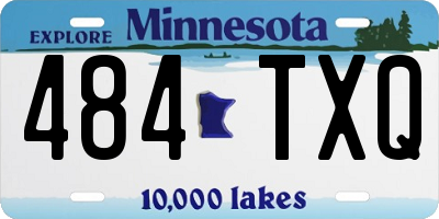 MN license plate 484TXQ