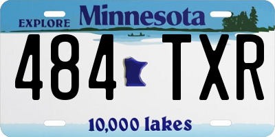 MN license plate 484TXR