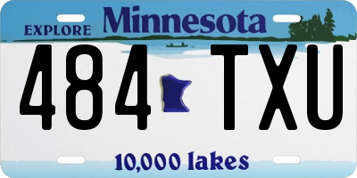 MN license plate 484TXU