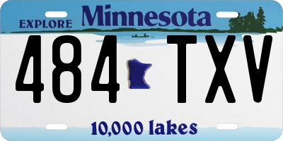 MN license plate 484TXV