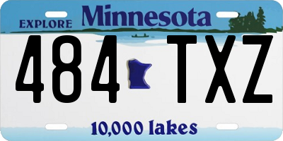 MN license plate 484TXZ