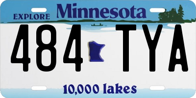 MN license plate 484TYA