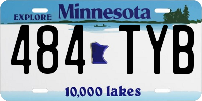 MN license plate 484TYB
