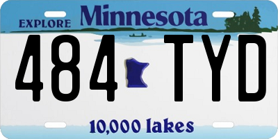 MN license plate 484TYD