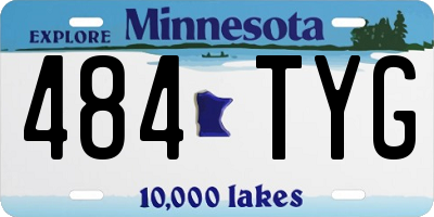 MN license plate 484TYG