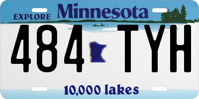 MN license plate 484TYH
