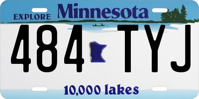 MN license plate 484TYJ