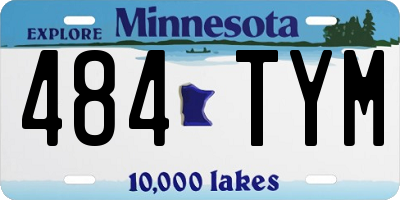 MN license plate 484TYM