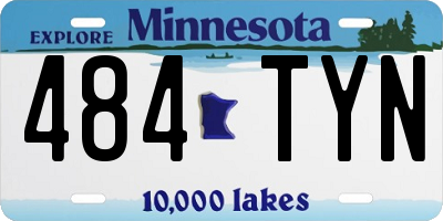 MN license plate 484TYN