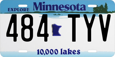 MN license plate 484TYV
