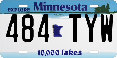 MN license plate 484TYW