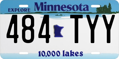 MN license plate 484TYY