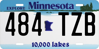 MN license plate 484TZB