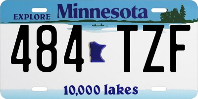 MN license plate 484TZF