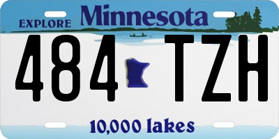 MN license plate 484TZH