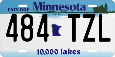 MN license plate 484TZL