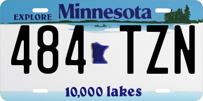 MN license plate 484TZN