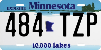 MN license plate 484TZP