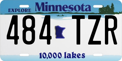 MN license plate 484TZR