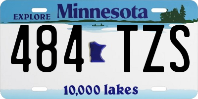MN license plate 484TZS