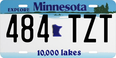 MN license plate 484TZT