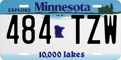 MN license plate 484TZW