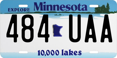 MN license plate 484UAA