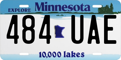 MN license plate 484UAE